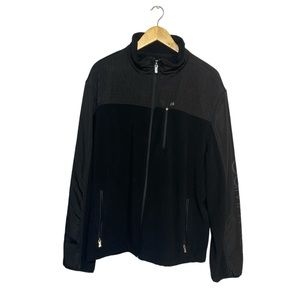 Calvin Klein Men’s Full Zip Fleece Hybrid Quilted Black Jacket Size 2XL